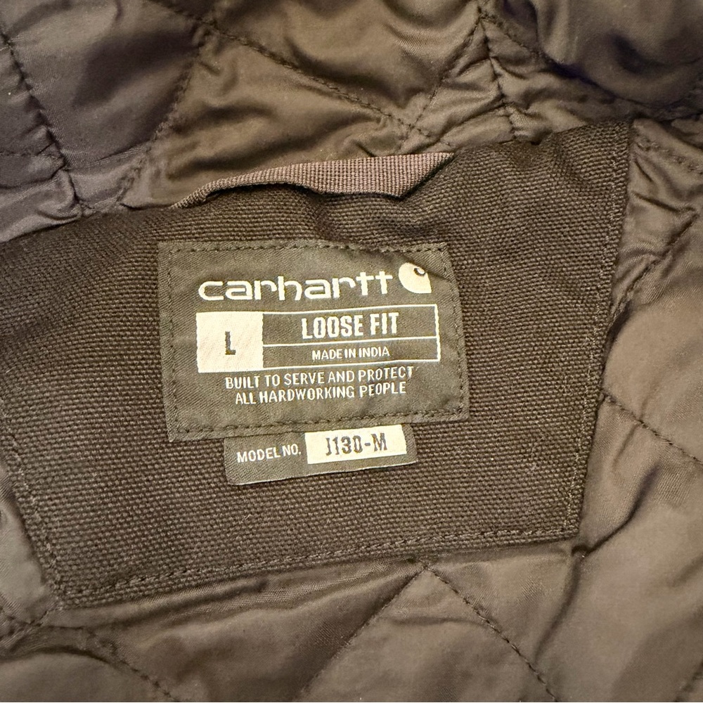 Carhartt Men’s Washed Duck Active Hooded Jacket Black J130-M Large - Picture 9 of 14